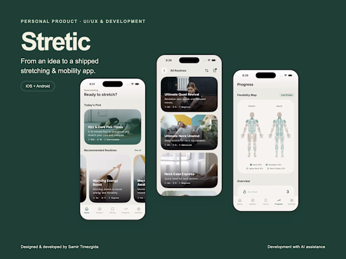 Stretic: Designing and shipping a wellbeing app from zero to one