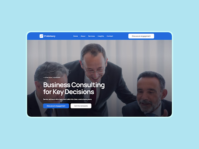 i7-Advisory: Consulting Website Template