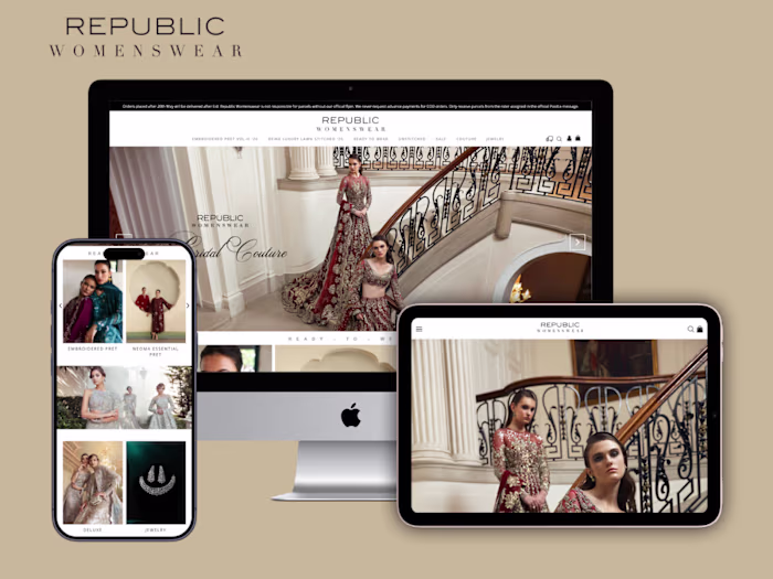 Republic Womenswear | Shopify Theme & Custom Liquid Build