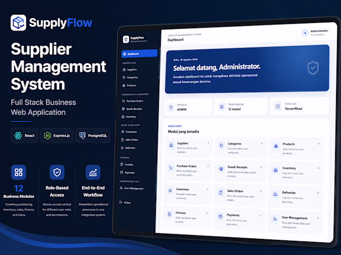 SupplyFlow: Full Stack Supplier Management System