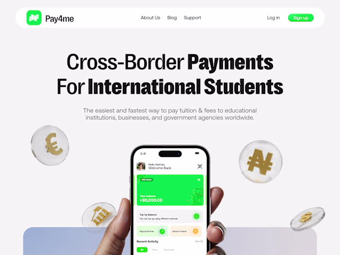 Pay4me Homepage redesign