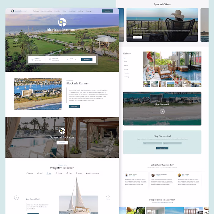 Resort Website Redesign (Blockkade runner)
