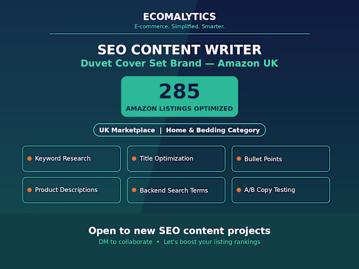 ✍️ 285 Amazon Listings, One