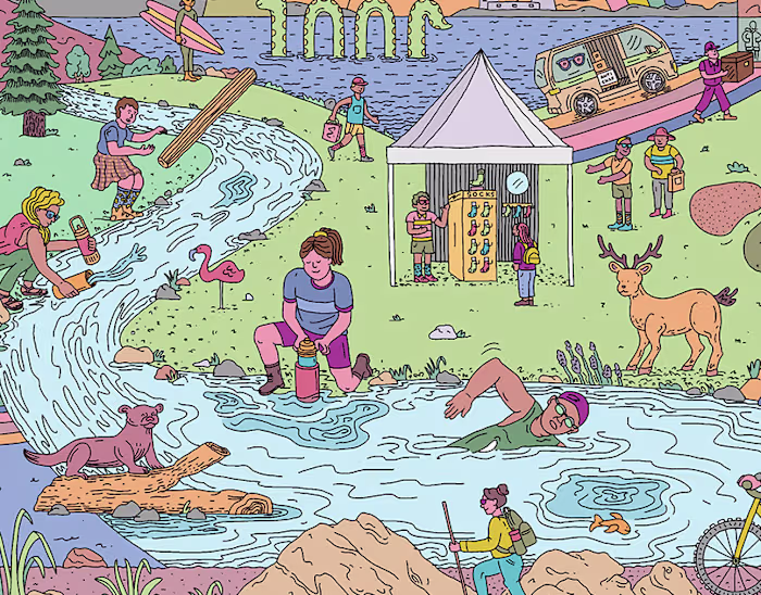 Mural Illustration for Outdoor Brand Agency