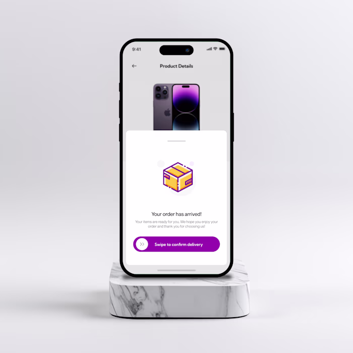 Kinra delivery screen. Kinra is a Nigerian digital marketpla...