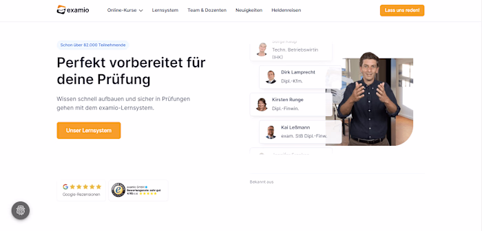 Examio | Webflow + Figma