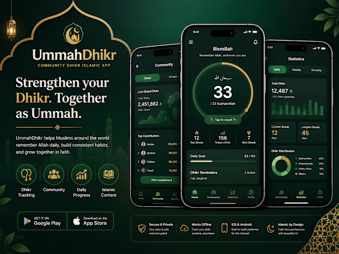 UmmahDhikr is an Islamic mobile