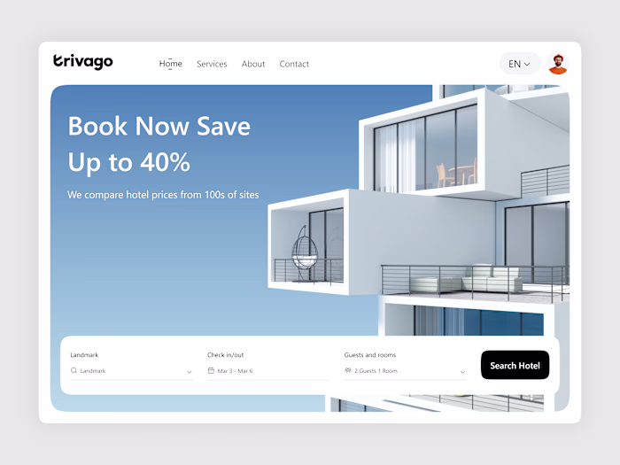 👋Hey, Everyone! Here is my latest design project: Hotel boo...