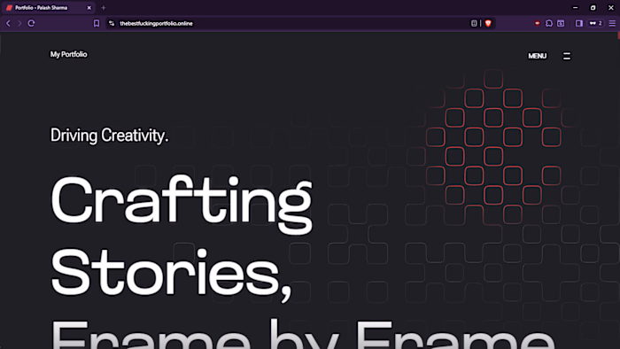 A cinematic portfolio site for