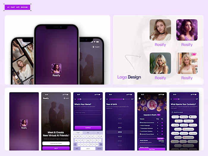 Rosify — AI Chat App Design