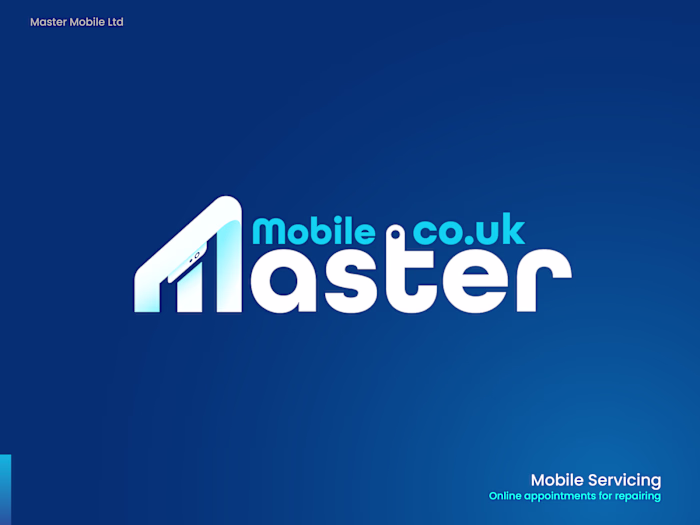 Master Mobile Wordmark Logo | Phone Textbased Logo
