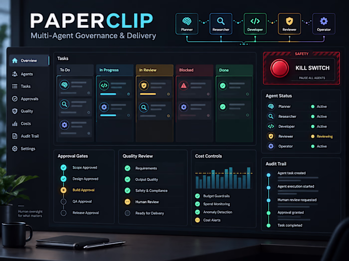 Paperclip — Multi-Agent Governance & Delivery