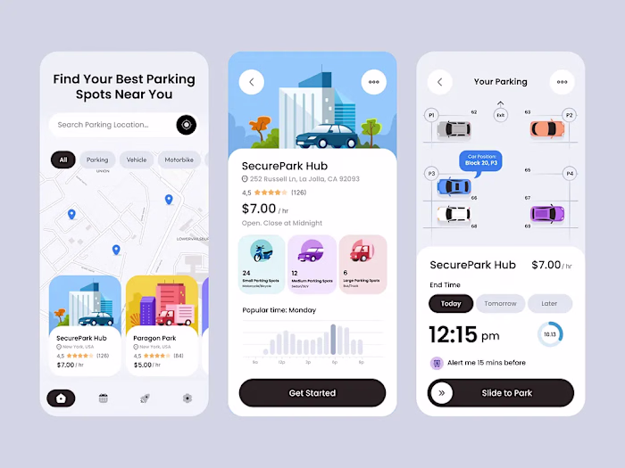 @Replit Parking Space App Design