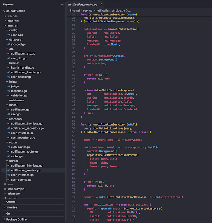 Go Notification API