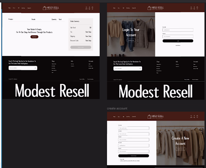 Modest Clothing Store
Client Request: 