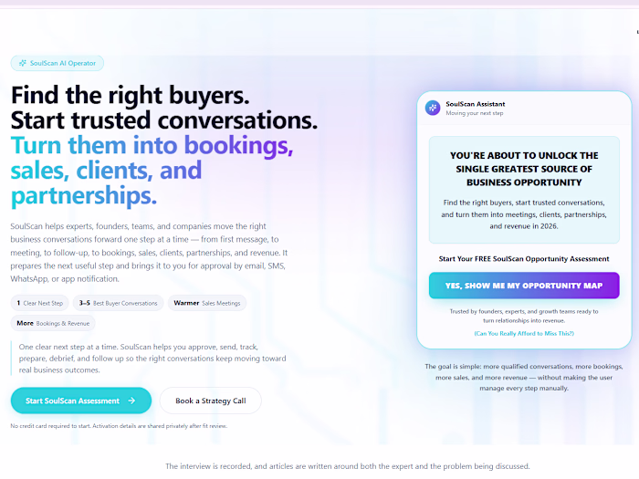 SoulScan: AI-Powered Opportunity Intelligence Platform