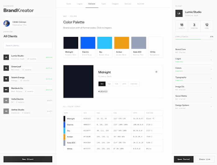 Brand & Client Management Tool