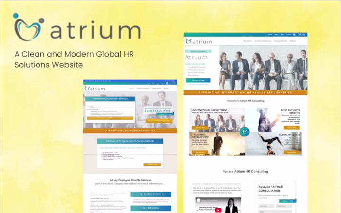 Atrium Corporate Website Redesign