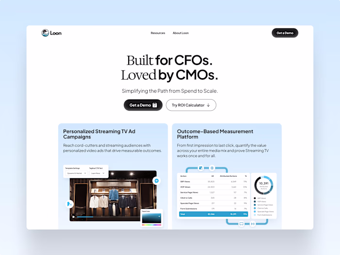 Loon Advertising Website Design + Development in Framer