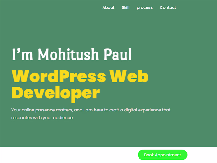 Mohitsuh Paul – WordPress web designer