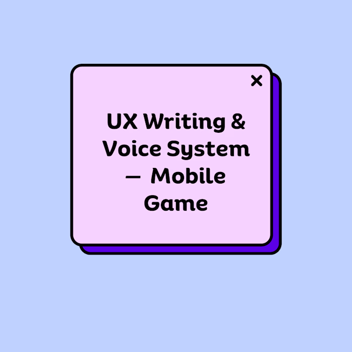 UX Writing & Voice System — Mobile Game