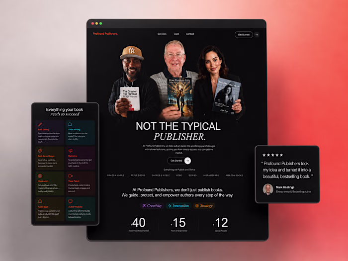 Profound Publishers Website Redesign