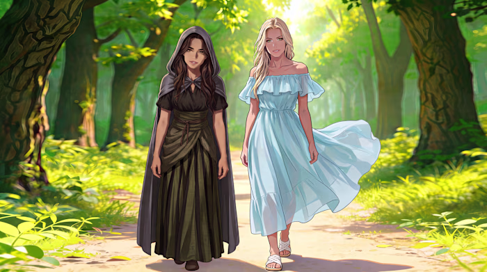 Images from my WIP, an epic fantasy anime I'm calling Oathbo...