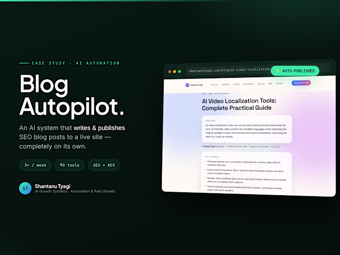 Blog Autopilot — AI SEO Content Engine