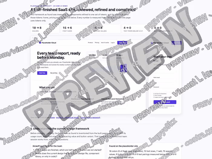 SaaS website completion and UI consistency pass