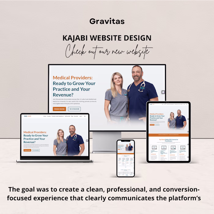 Healthcare Education Website on Kajabi