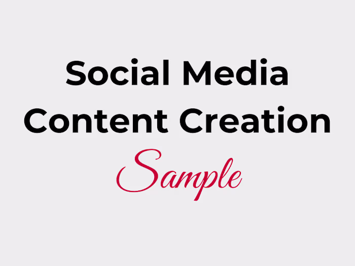 Social Media Content Creation Sample