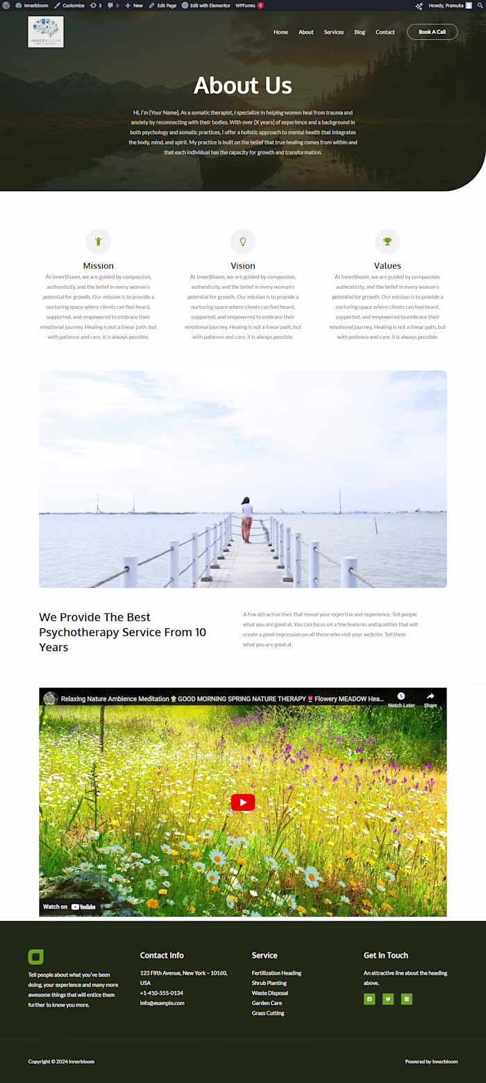 Psychotherapy Business Website
