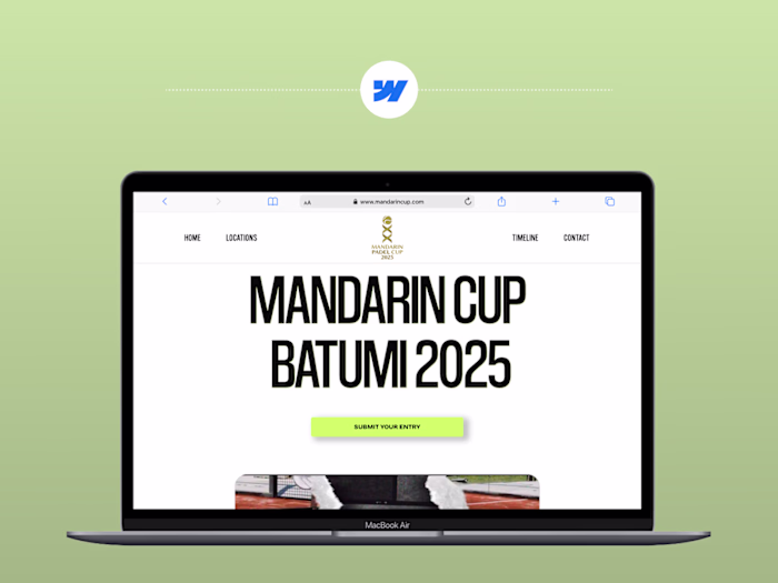 Mandarin Cup — Webflow event site in two days