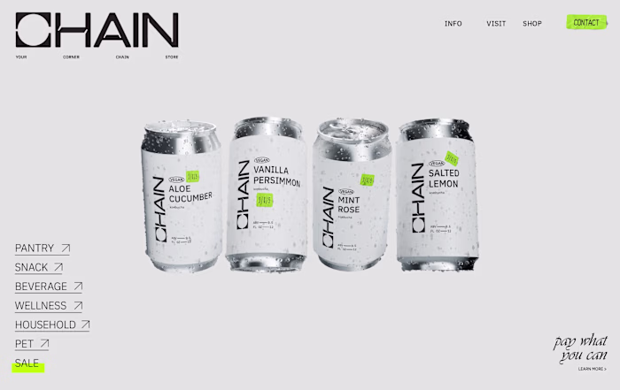 Chain Corner Store is a modern, pay-what-you-can corner stor...