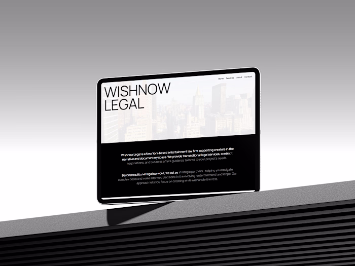 Wishnow Legal: Framer Landing Page Design and Development