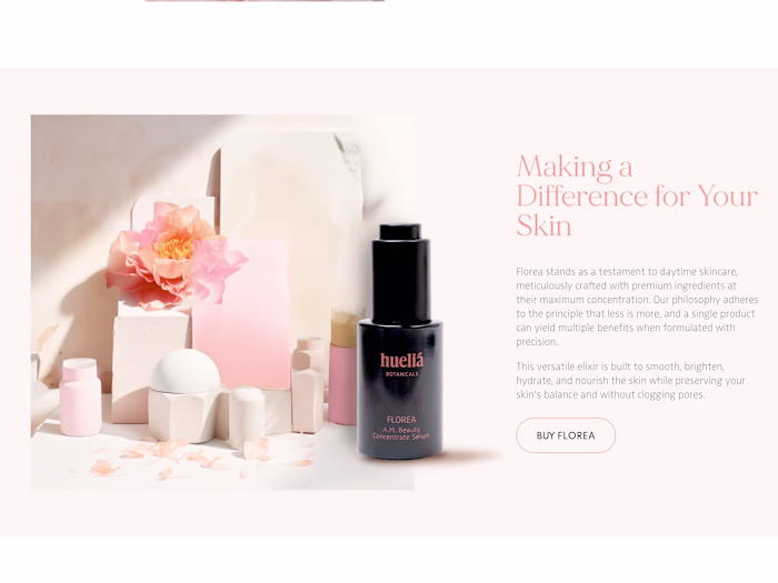 Website for Hueliá Botanicals