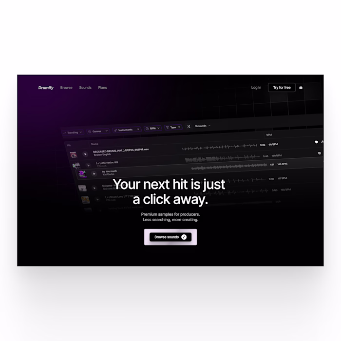 Hero Design for Music sample library