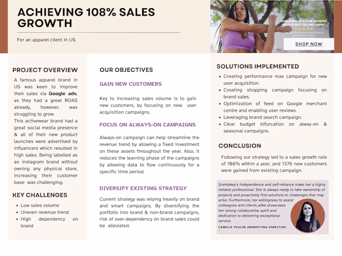 ACHIEVING 108% SALES GROWTH