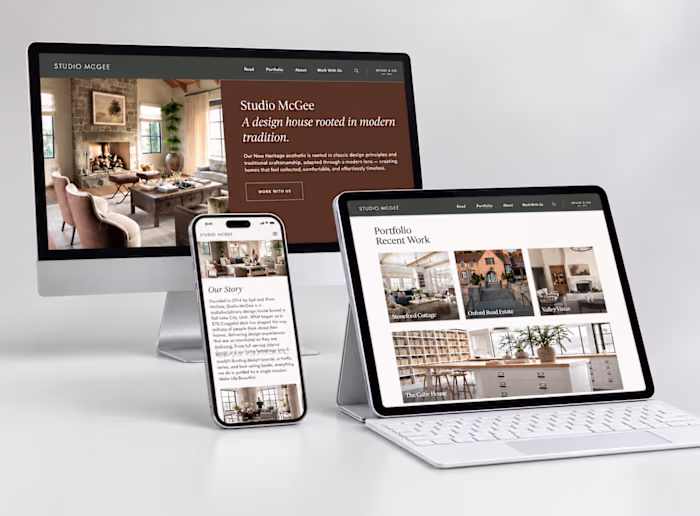 A premium Squarespace interior design