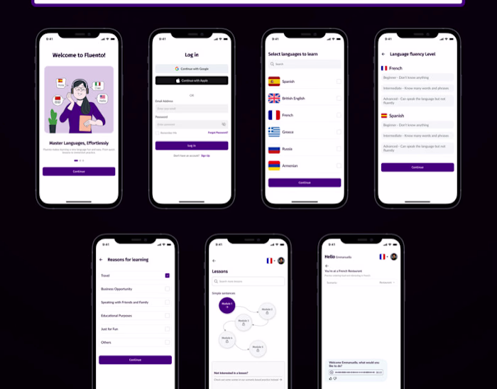 Language learning mobile app