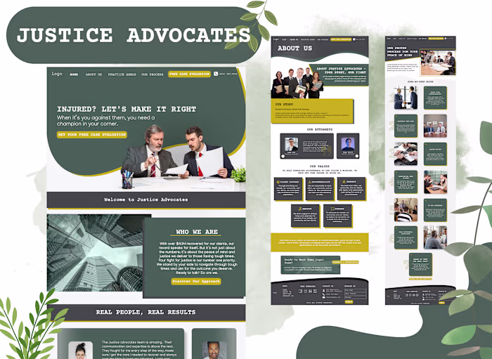 Justice Advocates Website Design