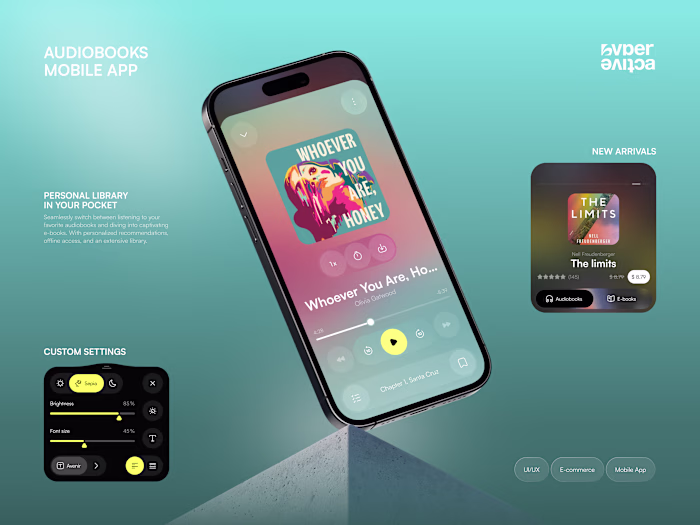 🎧 Product design for audiobooks mobile app | Hyperactive