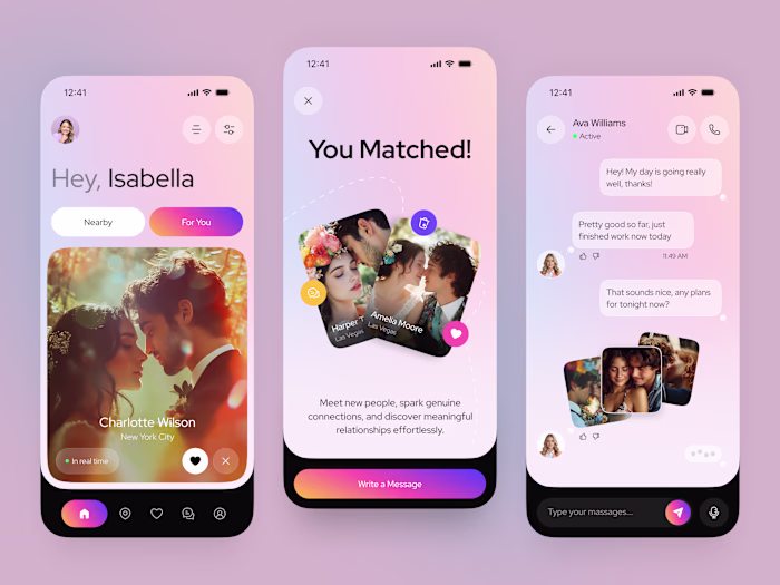 Dating Mobile App Design

A modern