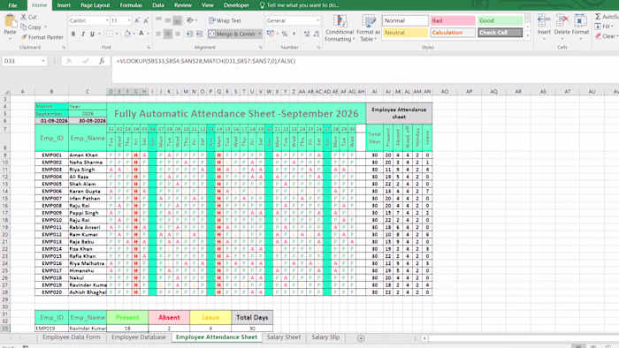 An automated Employee Attendance &