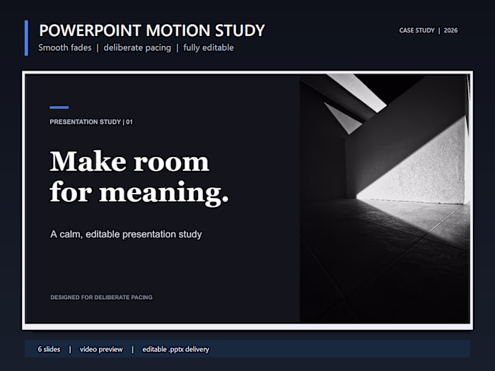 PowerPoint Animation & Pacing Study