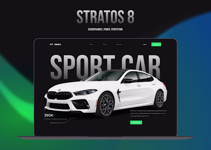 Presentation website for a new arrival at BMW dealer Stratos 8