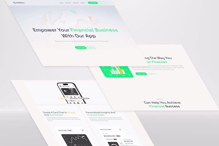 UI Design for Payroll Management Landing Page
