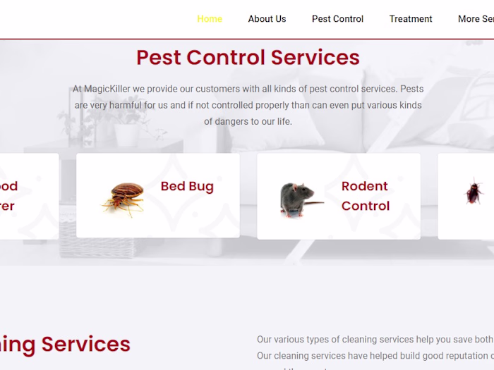  Pest Control & Cleaning Service Business Website
