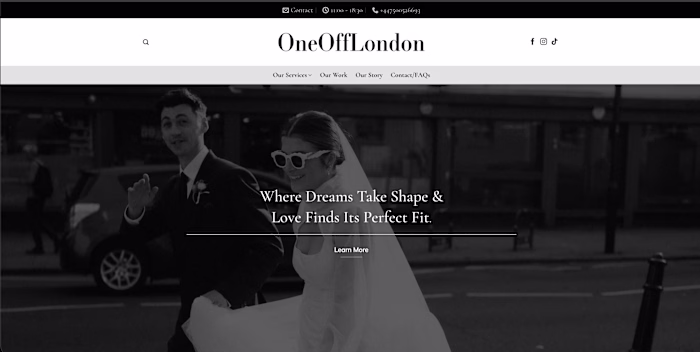 When a London-based bridalwear fitting