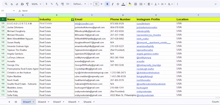 Real Estate Prospect List Building
Created